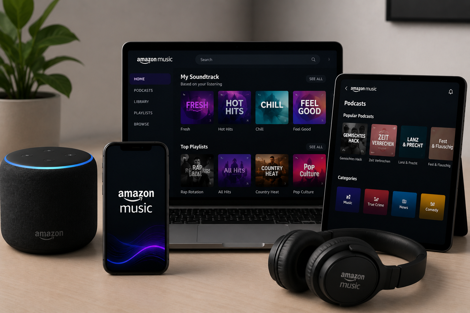 Amazon Music Musik, Podcasts und persönliche Empfehlungen