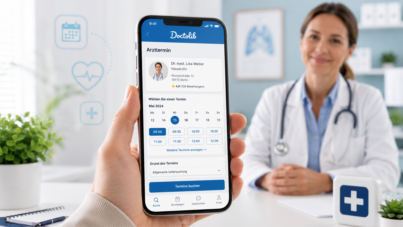Doctolib Arzttermine online buchen und verwalten
