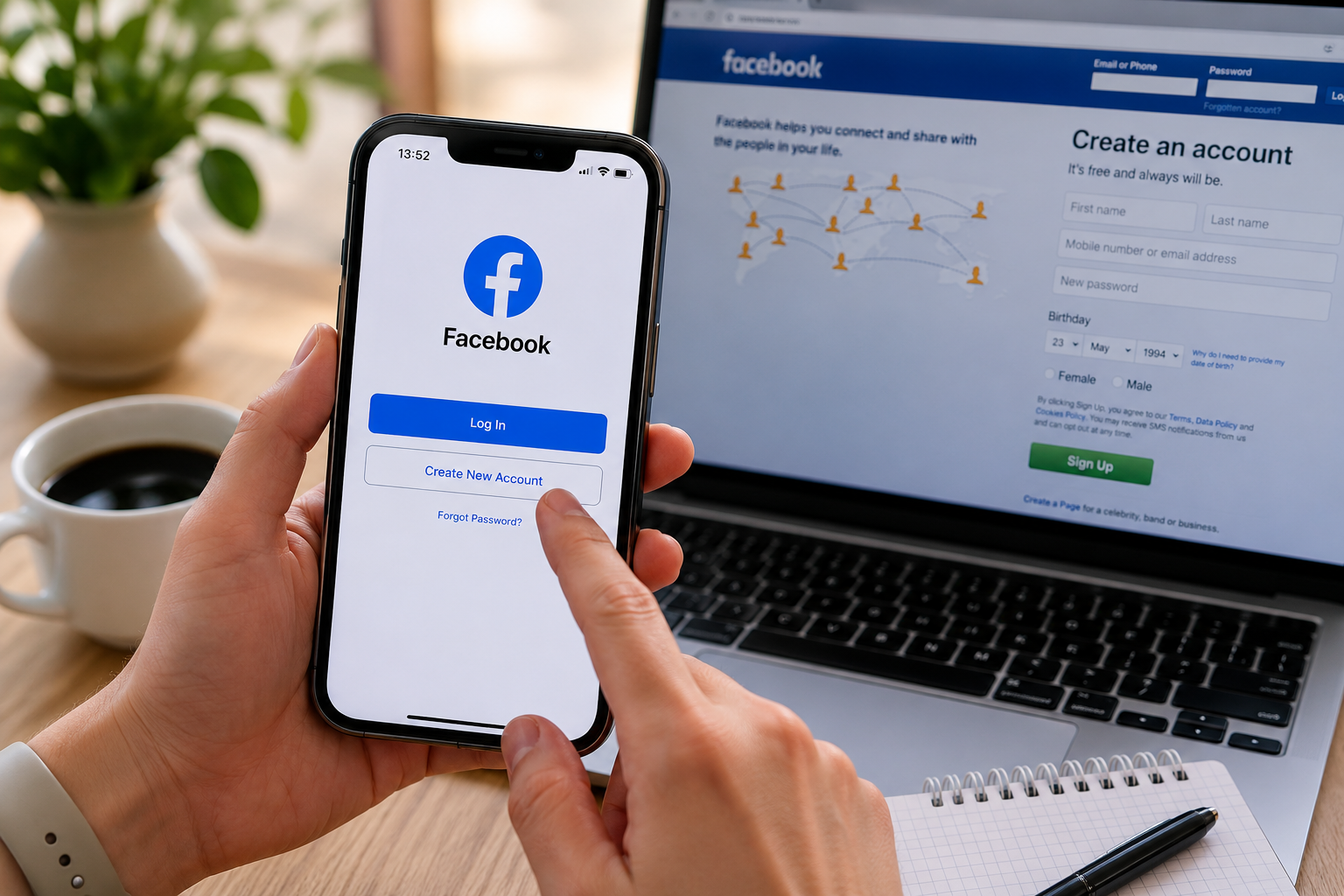 Facebook App installieren und mit Freunden vernetzen
