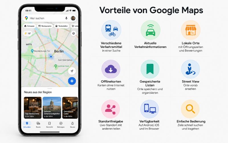 Google Maps Schnell navigieren und die Welt entdecken