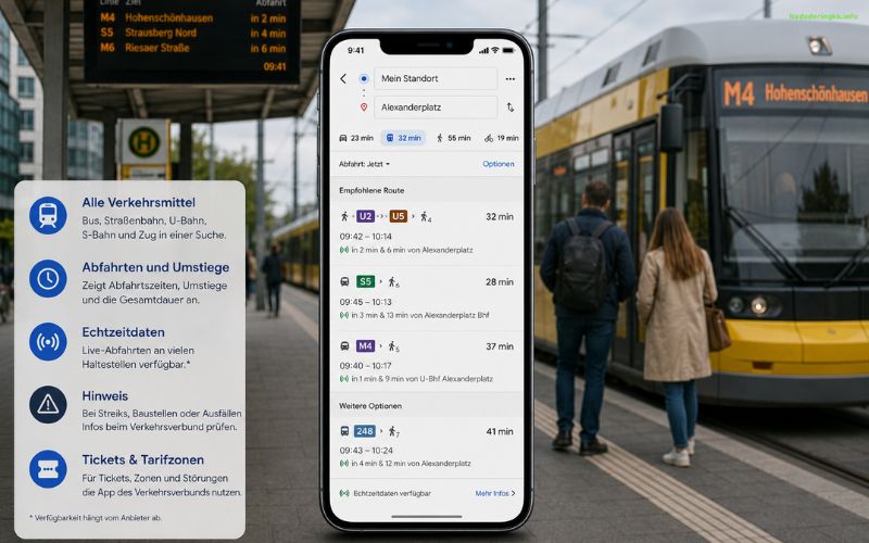 Google Maps Verkehrsinformationen live auf Ihrem Smartphone