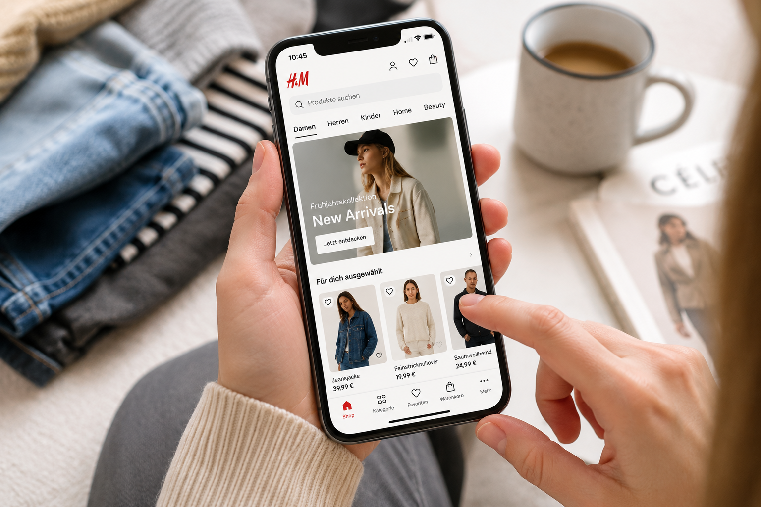 H&M App Mode schneller finden und besser planen