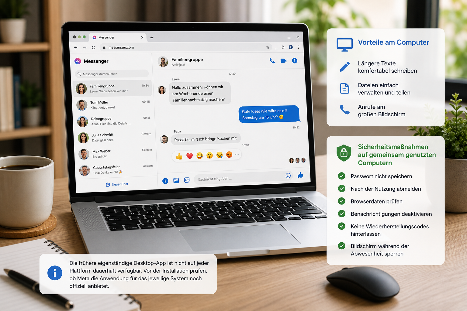 Messenger Schreiben, sprechen, teilen