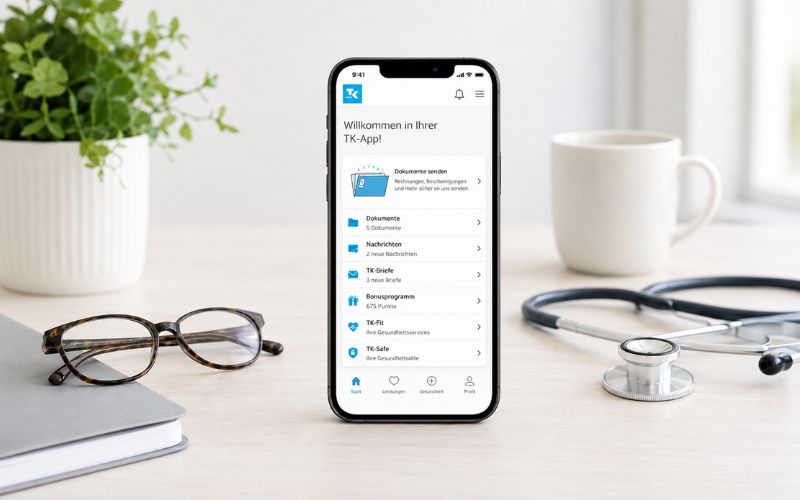 TK-App Krankenkassen-Anliegen einfach digital erledigen