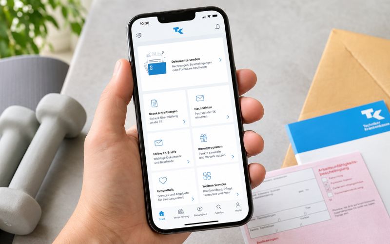 TK-AppKrankenkasse digital verwalten per Smartphone
